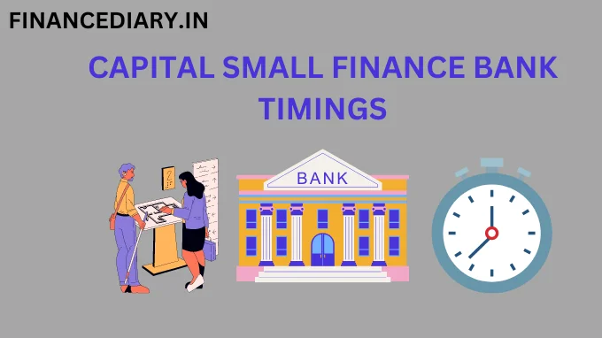 CAPITAL SMALL FINANCE BANK TIMINGS