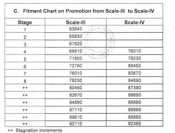 FITMENT CHART SCALE III TO IV